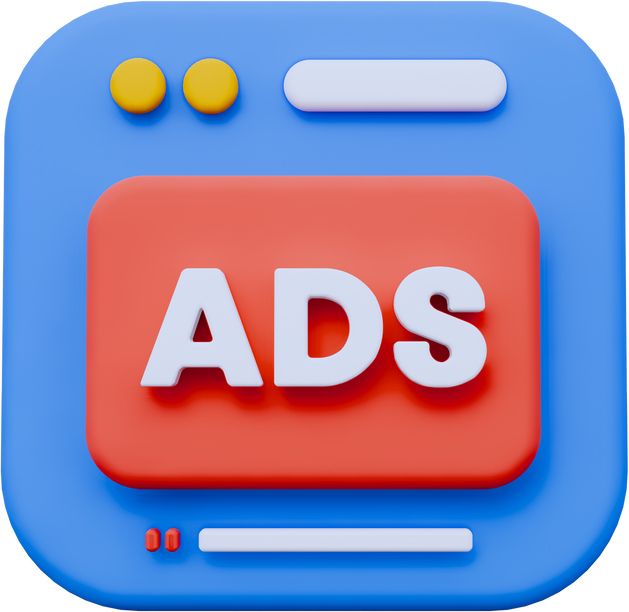 Video Ads 3D Icon